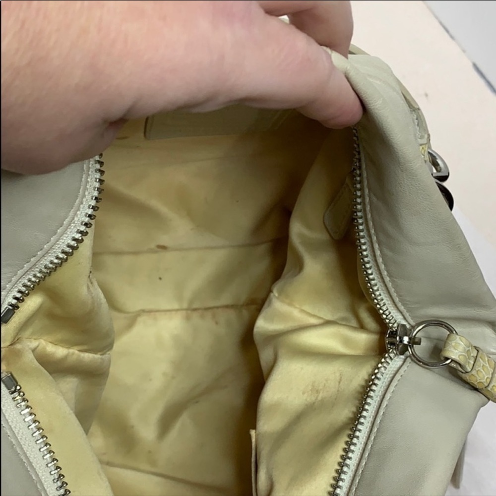 COACH BROOKE LEATHER  BAG WHITE #14820 - Picture 9 of 10